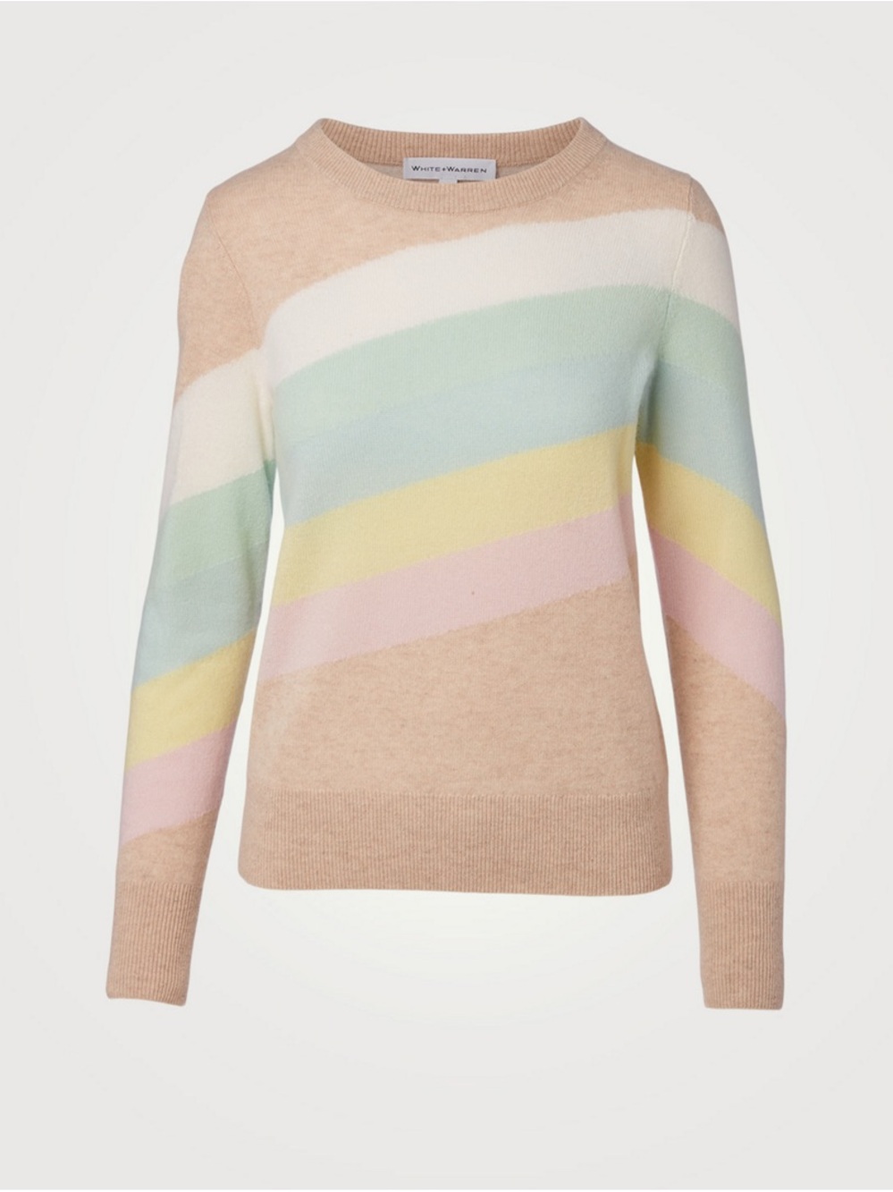 White + Warren Rainbow Instaria Cashmere Sweater